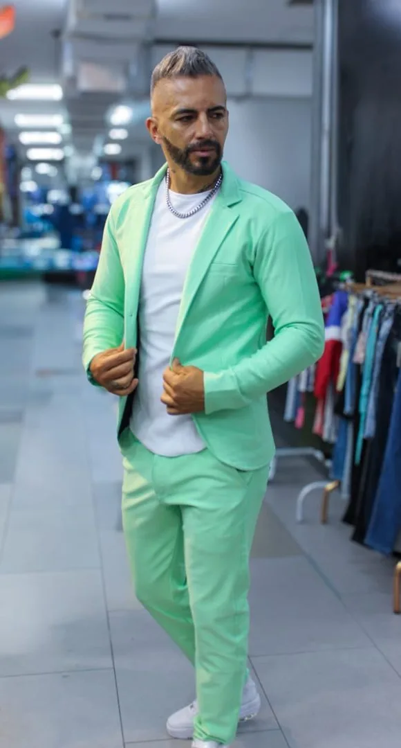 Blazer Punto Roma Verde manzana