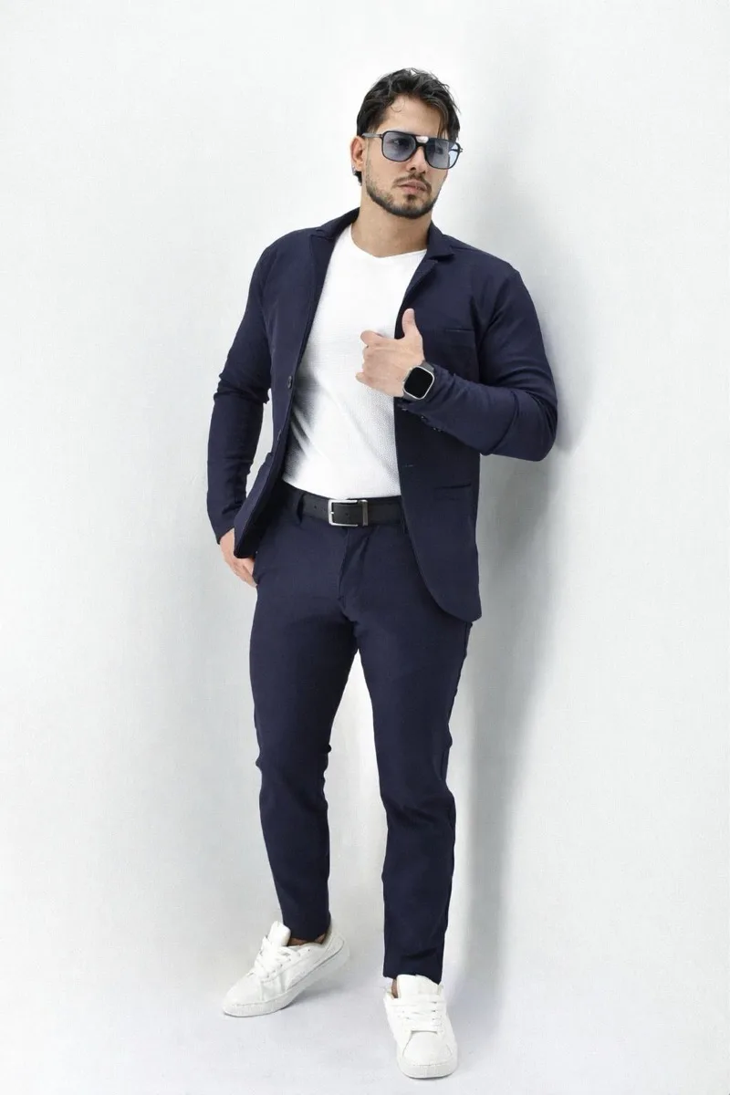 Blazer Punto Roma Azul oscuro