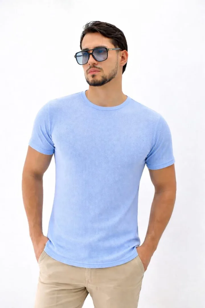 Camiseta Waffle Azul día