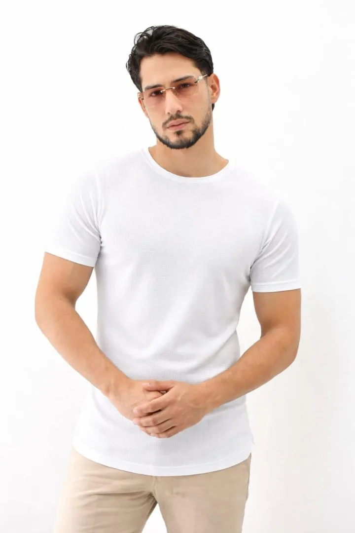 Camiseta Waffle Blanco