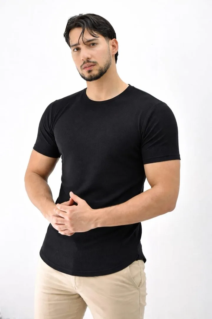 Camiseta Waffle Negro