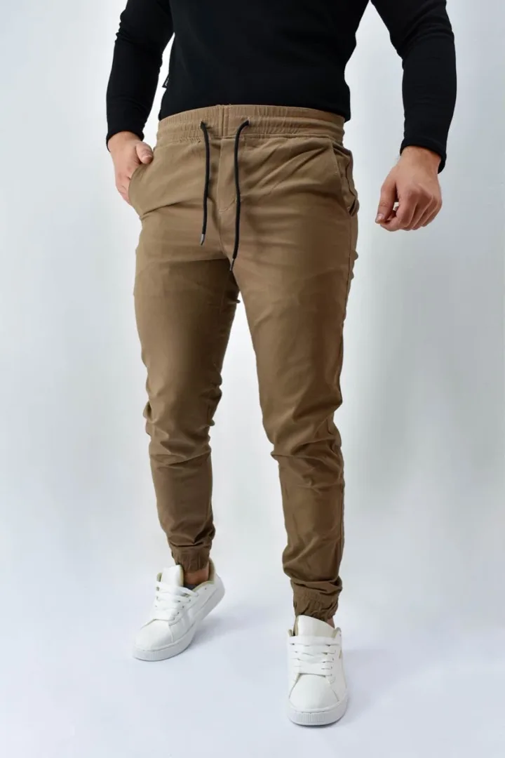 Jogger de Drill Taupe