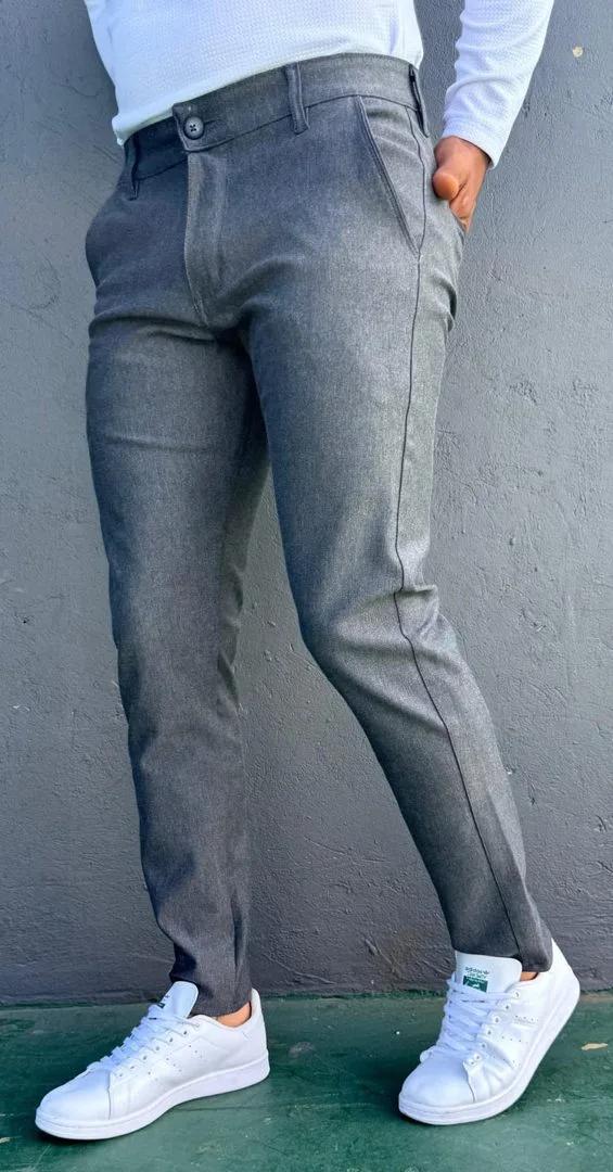 Pantalón Punto Roma Gris oscuro