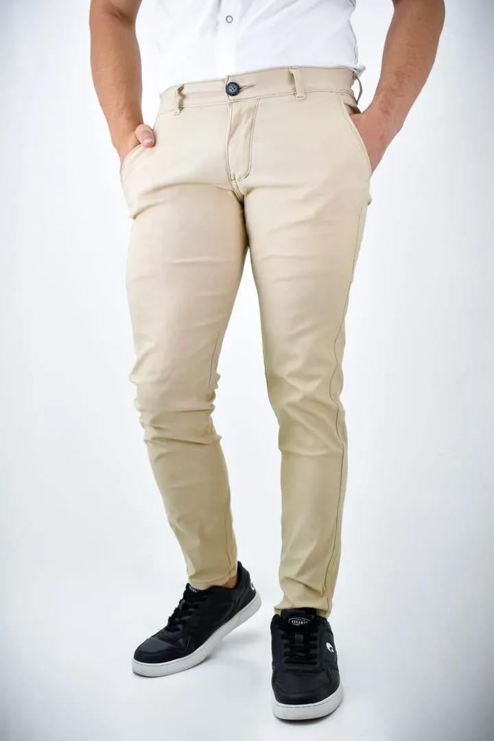 Pantalón Punto Roma Beige