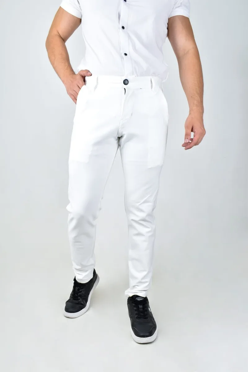 Pantalón Punto Roma Blanco