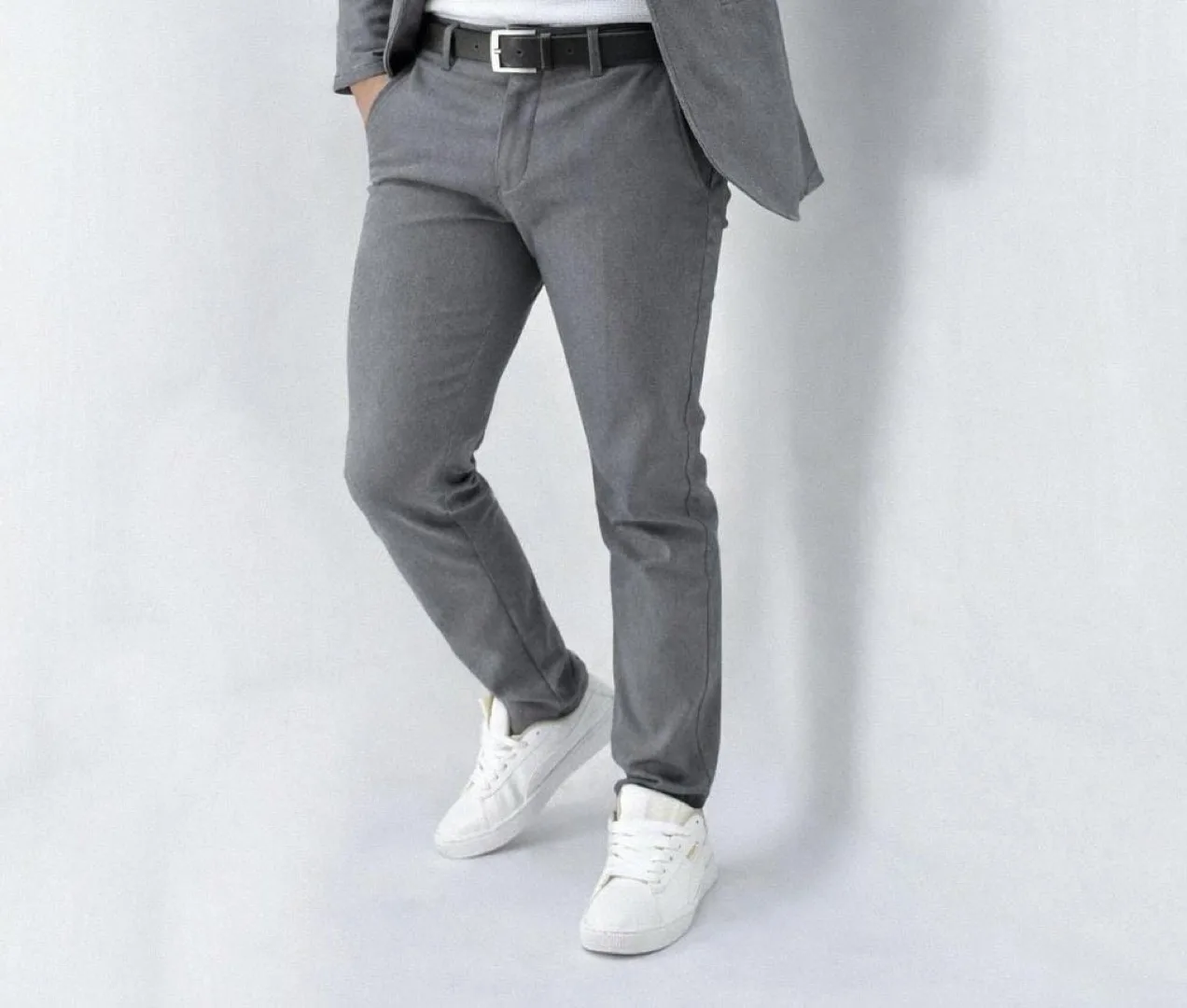 Pantalón Punto Roma Gris medio