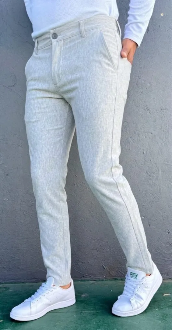 Pantalón Punto Roma Gris claro